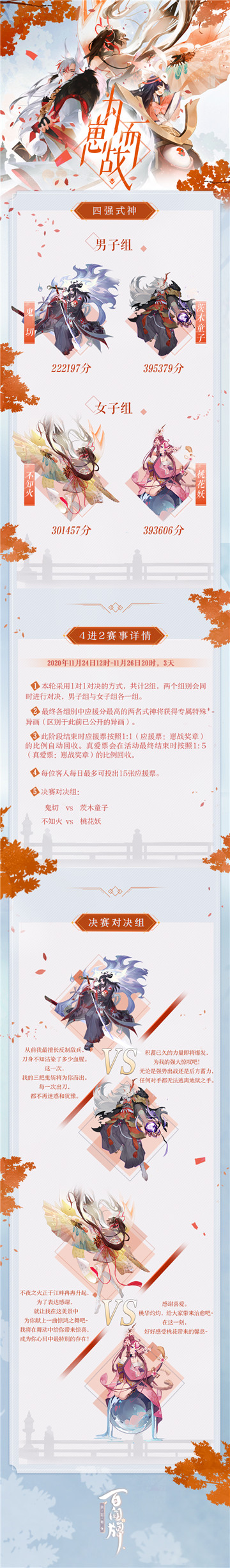 百闻牌为崽而战4进2决赛即将开启,一起制定最终应援攻略!